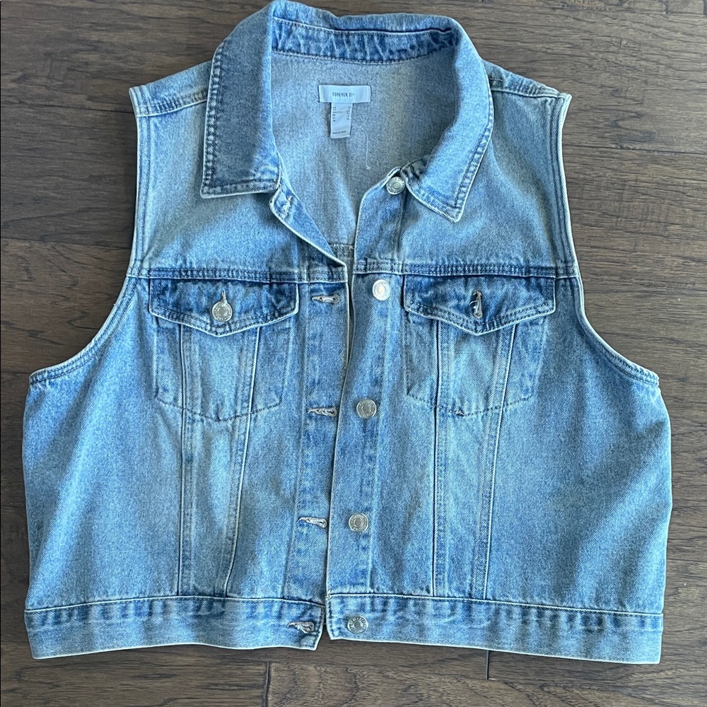 Forever 21 Light Blue Denim Top